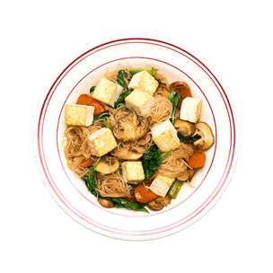 Rice Noodle Stir Fry with Tofu & Veggies