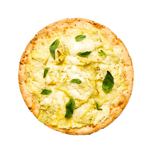 Cheesy Squash Cauliflower Pizza