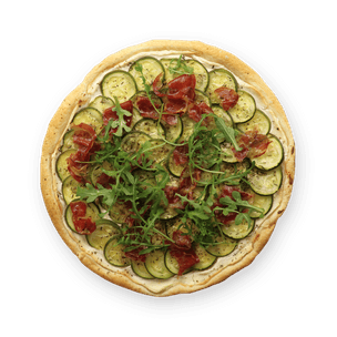 zucchini-and-prosciutto-pizza