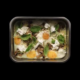 baked-eggs-with-mushrooms-and-goat-cheese