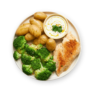 chicken-with-steamed-broccoli-and-potatoes
