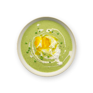 creamy-veggie-soup-with-poached-egg