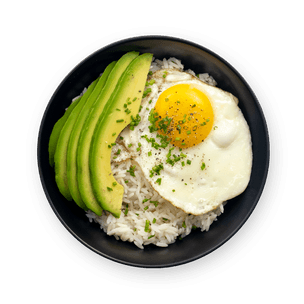 Fried Egg & Avocado Rice Bowl