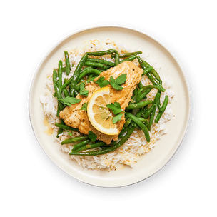 lemon-butter-cod-green-beans-and-rice