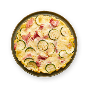 Frittata courgette, jambon & mozza