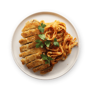 crispy-italian-chicken-with-pasta