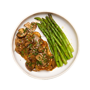 Chicken Marsala with Asparagus