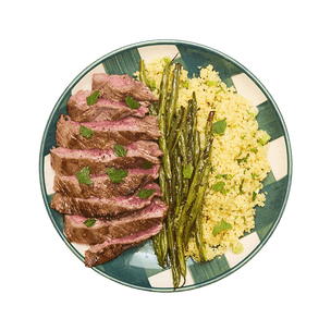 Steak with Herby Couscous & Green Beans
