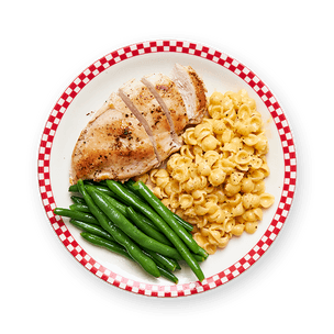 mac-and-cheese-chicken-and-green-beans