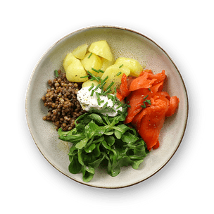 smoked-salmon-and-lentil-bowl