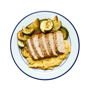 Pork Tenderloin with Polenta & Zucchini