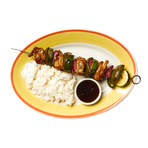 Teriyaki Chicken Skewers with Rice