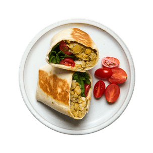 No-Cook Pesto Chickpea Wrap