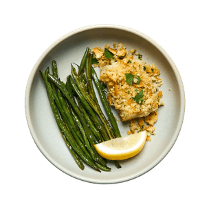 Crispy Baked Cod with Green Beans