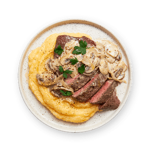 steak-with-creamy-mushrooms-and-polenta