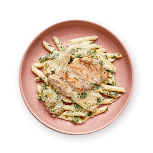 spinach-artichoke-chicken-pasta