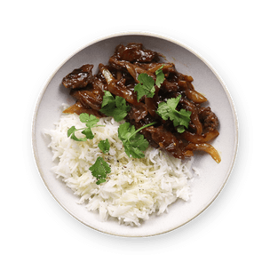 Steak with Caramelized Onion Gravy