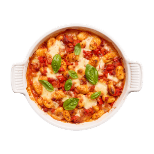 Baked Gnocchi with Peppers & Mozzarella