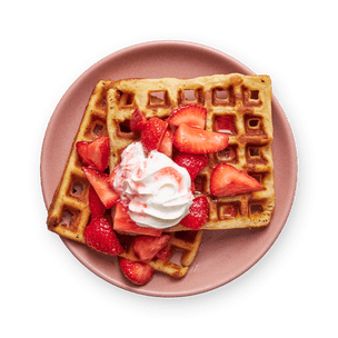 homemade-waffles-with-strawberries