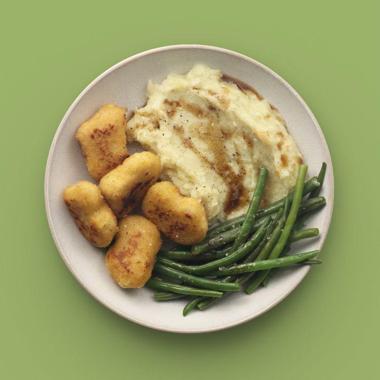 Veggie Nuggets, Mashed Potatoes & Green Beans