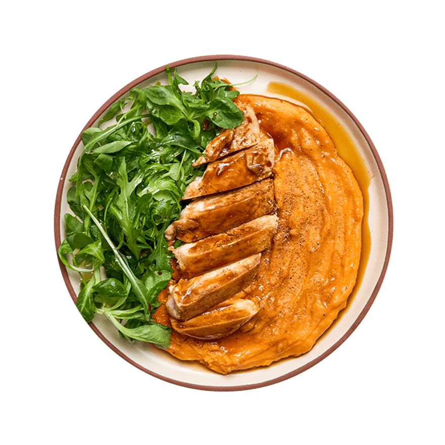 Soy-Glazed Chicken with Sweet Potato Mash Soy-Glazed Chicken with Sweet Potato Mash