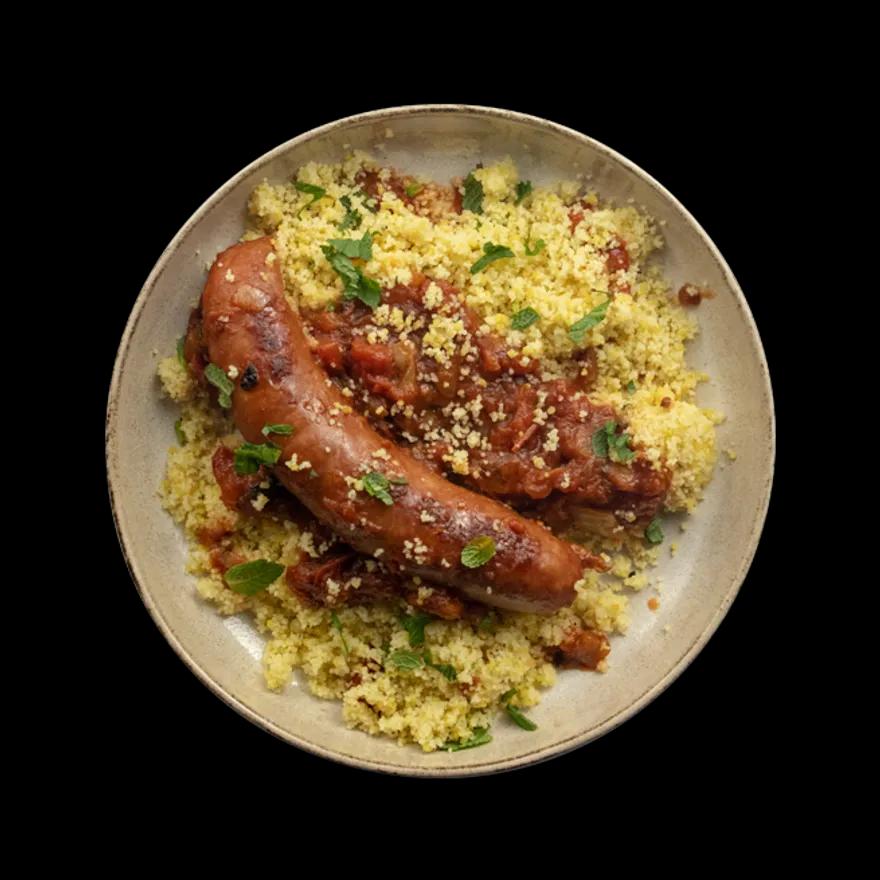 Spicy Smoked Sausage & Couscous