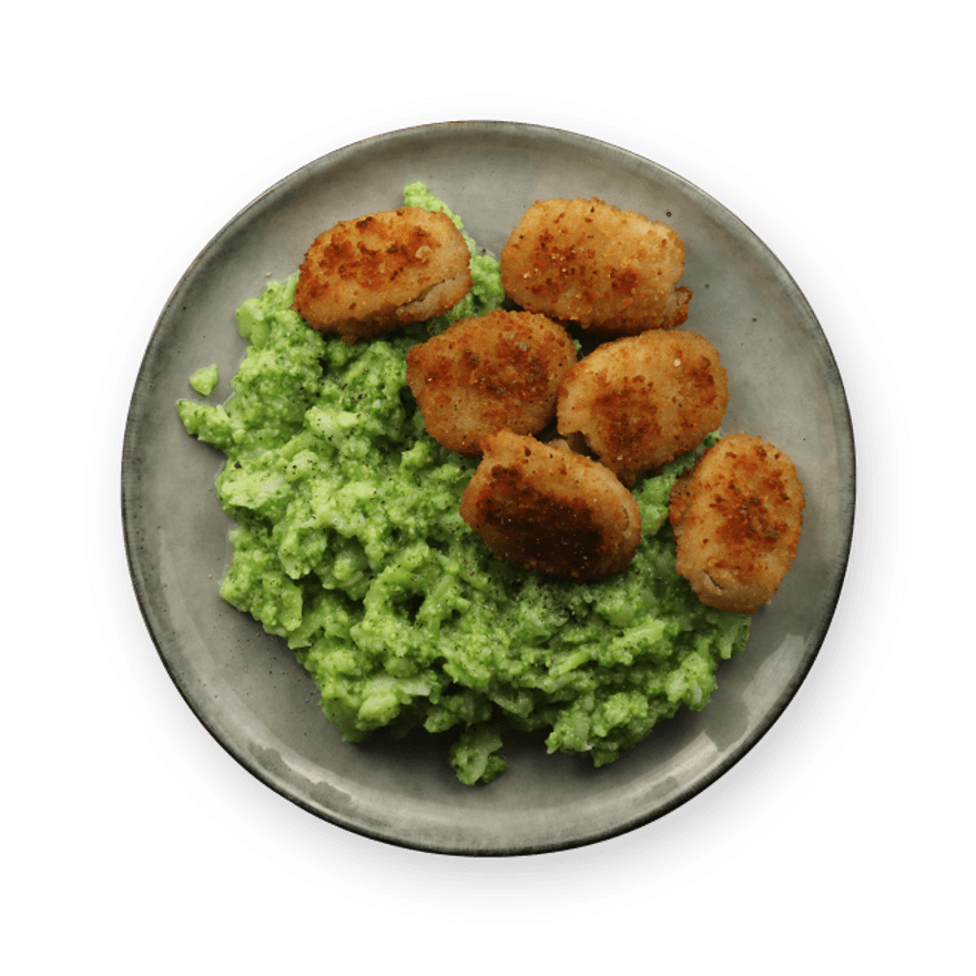 Veggie Nuggets & Mashed Broccoli