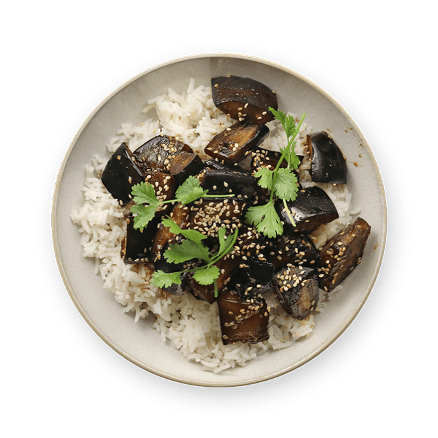 Teriyaki Eggplant & Rice