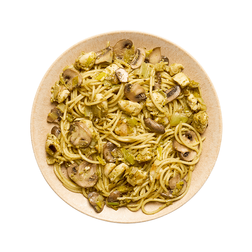 Chicken & Leek Pesto Spaghetti Chicken & Leek Pesto Spaghetti