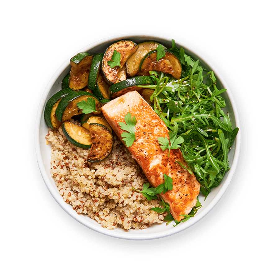 Seared Salmon with Quinoa & Zucchini