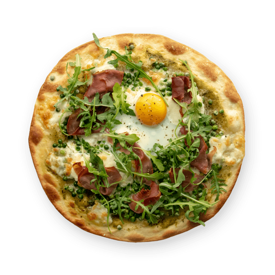 Egg & Prosciutto Pizza