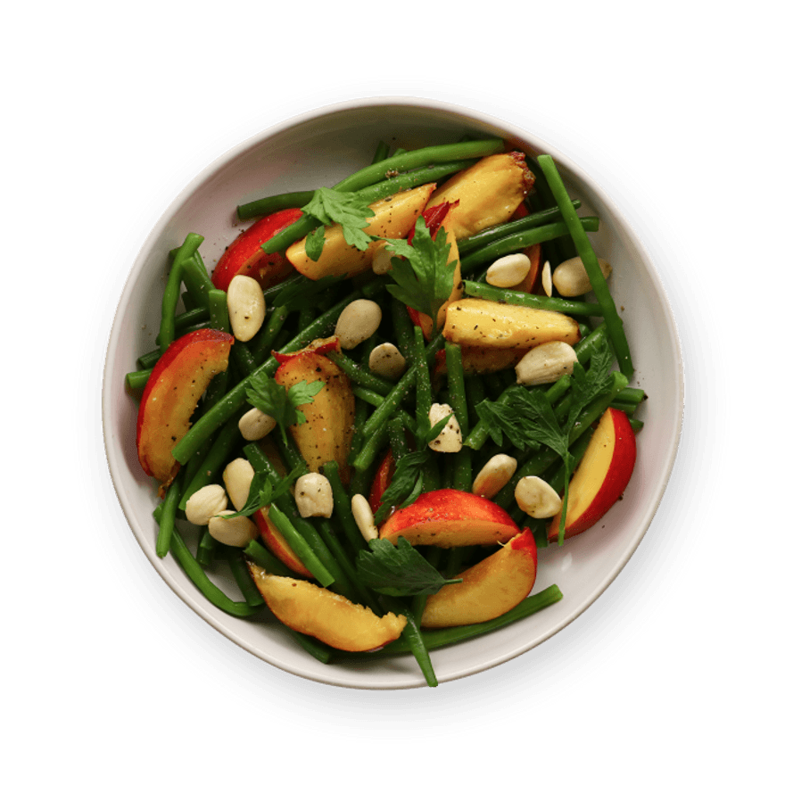 Nectarine, Green Bean & Almond Salad