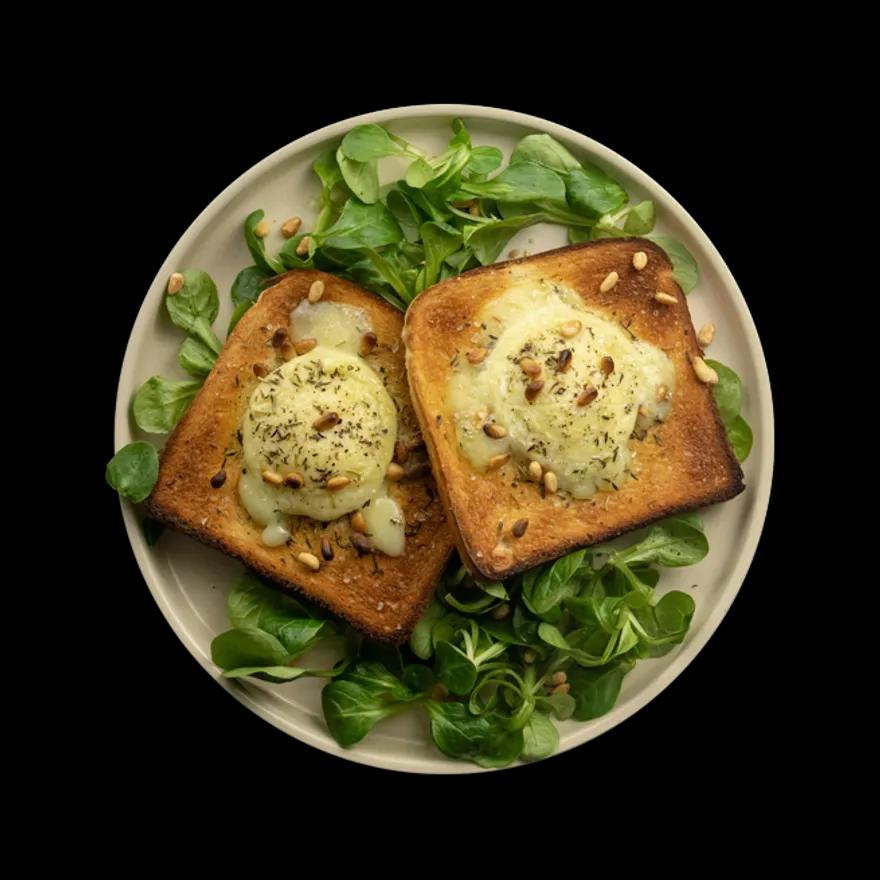 Goat Cheese Toast with Salad
