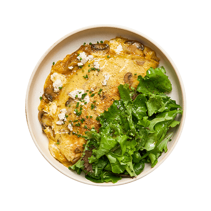 Omelette ail & fines herbes et champignons Omelette ail & fines herbes et champignons