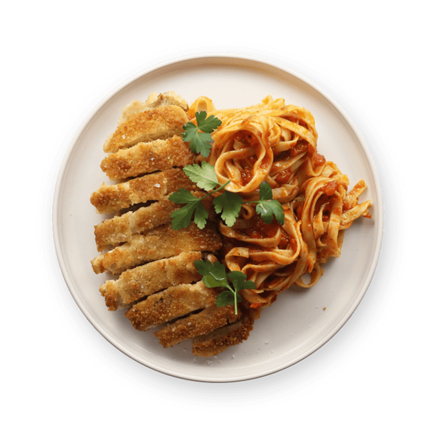 Crispy Italian Chicken with Pasta