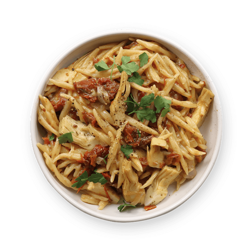 1-Pot Artichoke & Sun-Dried Tomato Pasta