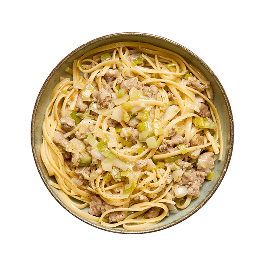 Creamy Pork & Leek Linguine Creamy Pork & Leek Linguine
