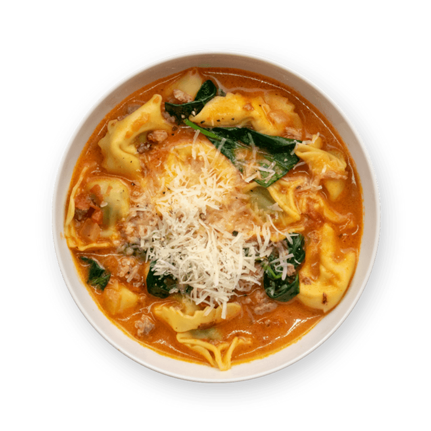 Tomato & Sausage Tortellini soup