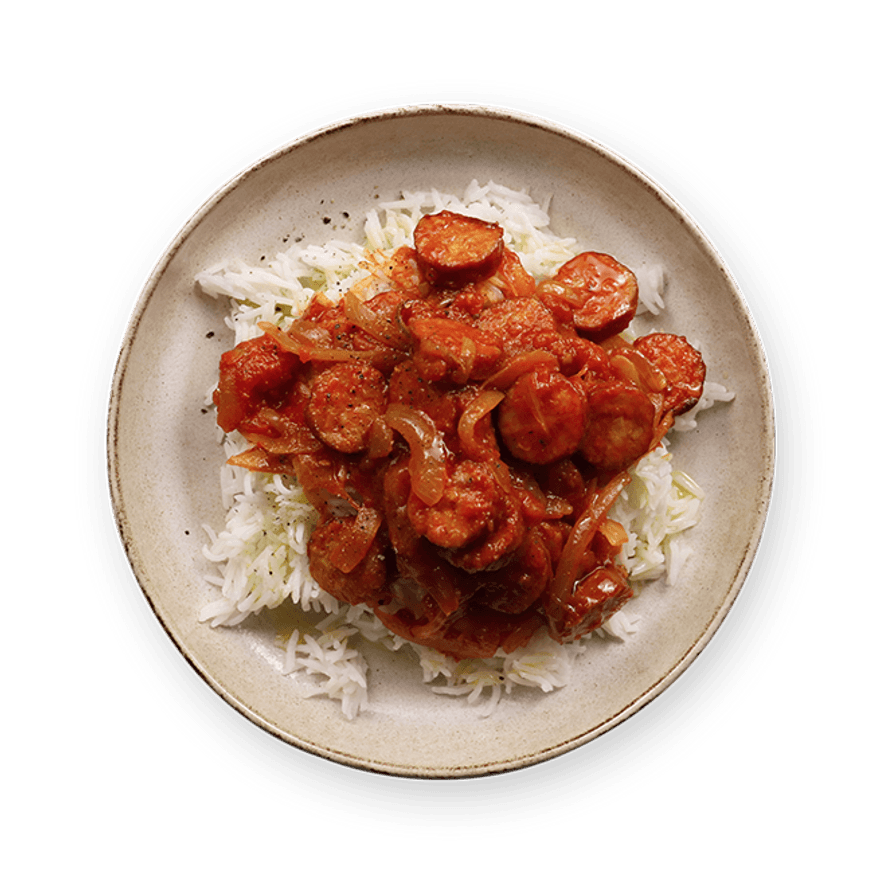 Creole-Style Sausage Rougaille with Rice