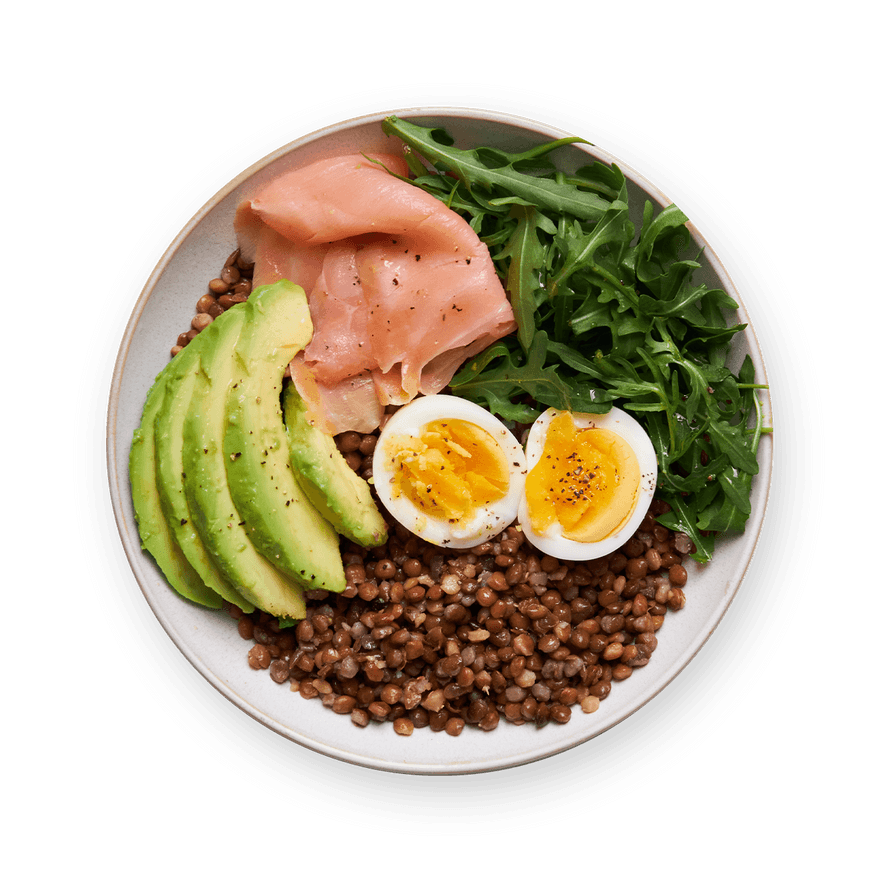 Lentil & Smoked Salmon Protein Bowl