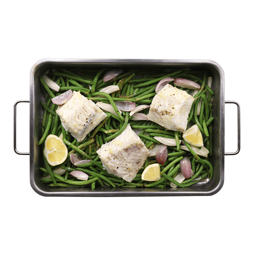 Roasted Cod & Green Beans
