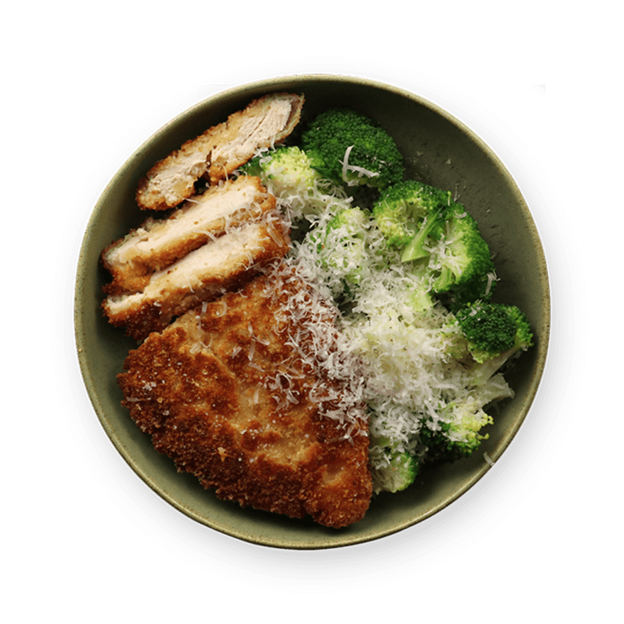 Crispy Parmesan Chicken & Broccoli