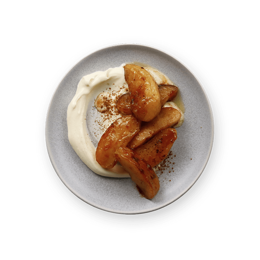 Caramelized Apples with Sour Cream