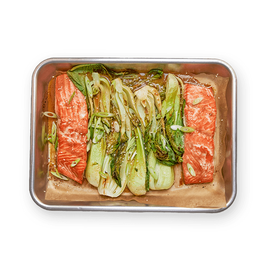Miso Salmon & Veggie Sheet Tray