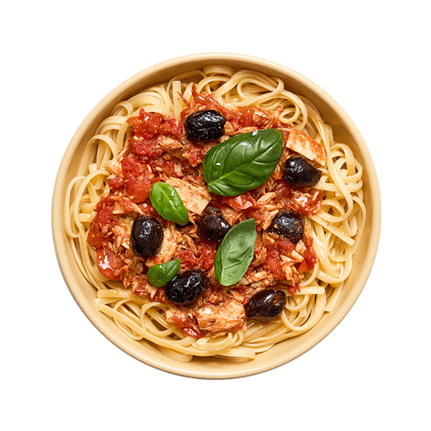 Tuna Linguine with Black Olives & Tomatoes Tuna Linguine with Black Olives & Tomatoes