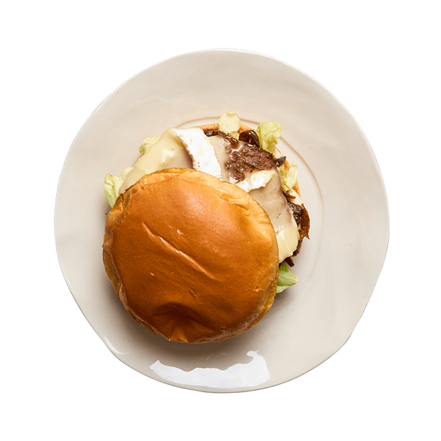 Brie & Caramelised Onion Burger Brie & Caramelised Onion Burger
