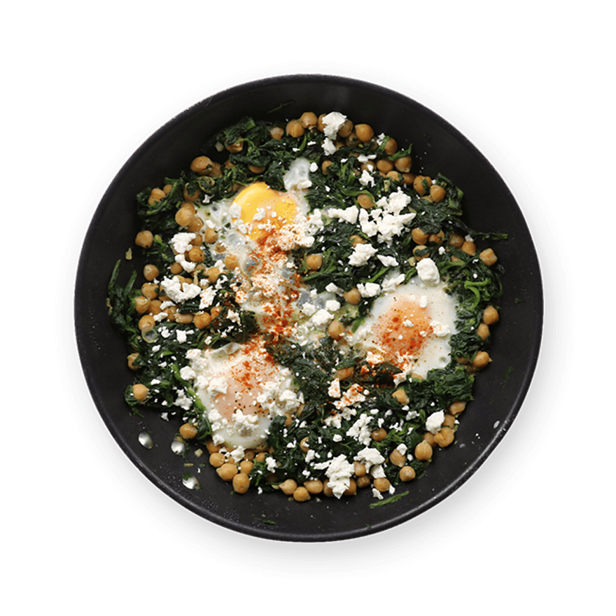 Chickpea, Egg & Spinach Skillet