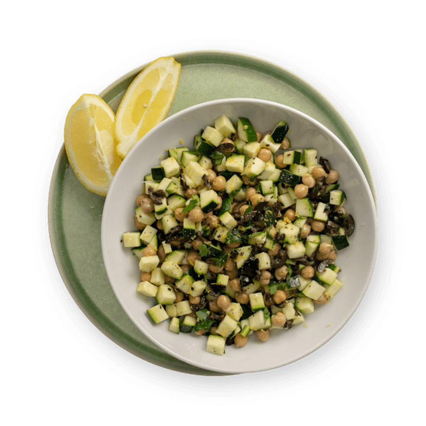 Chopped Zucchini & Chickpea Salad