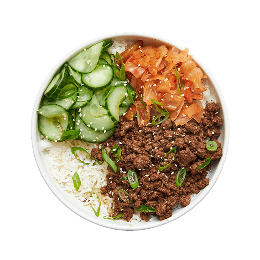 Korean-style ground beef rice bowl