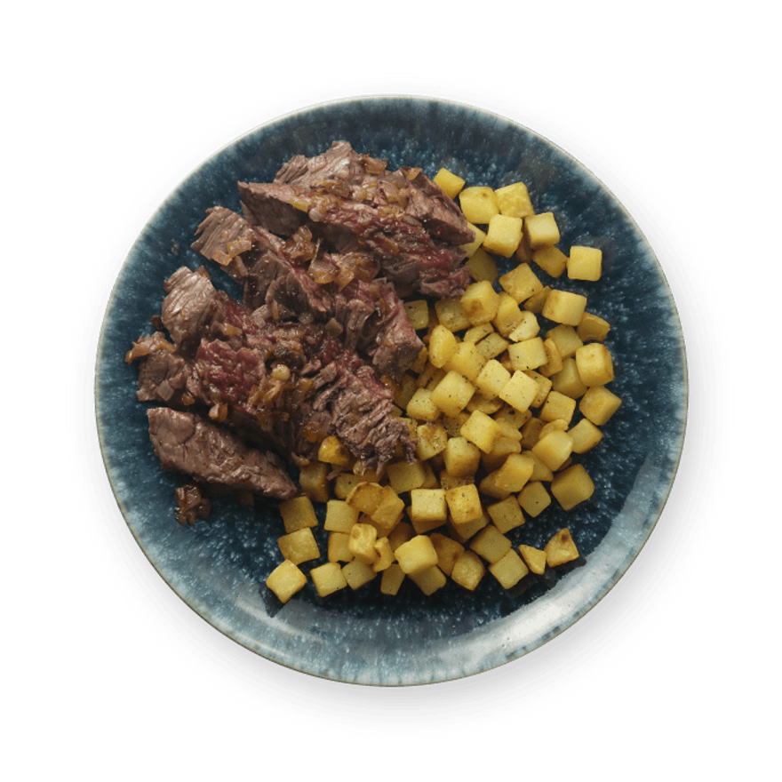Flank Steak & Hash Browns